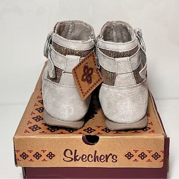 Skechers Bikers High Grade Lite Suede & Sweater Knit Ankle Boot - Picture 6 of 8